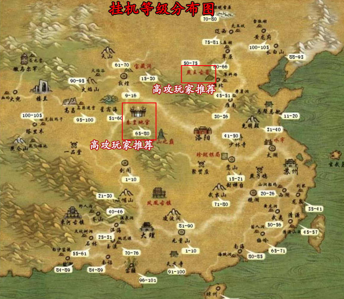 挂机等级分布图